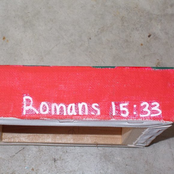 Peace Holliday Painting, 6"x6"x1.5" - Picture 3 of 4